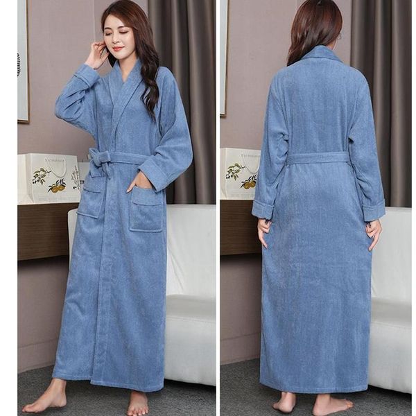 women's sleepwear long sleeve women cotton robe toweling terry yukata female bathrobe gown casual nightgown with pocket big size 3xl, Black;red 
women's sleepwear long sleeve women cotton robe toweling terry yukata female bathrobe gown casual nightgown with pocket big size 3xl, Black;red