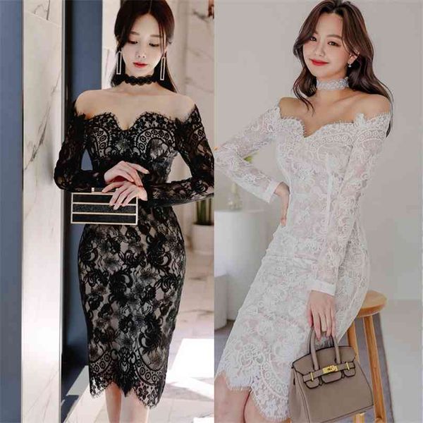 off shoulder korea ladies long sleeve slash neck club office midi lace party dresses for women clothing 210602, Black;gray
off shoulder korea ladies long sleeve slash neck club office midi lace party dresses for women clothing 210602, Black;gray