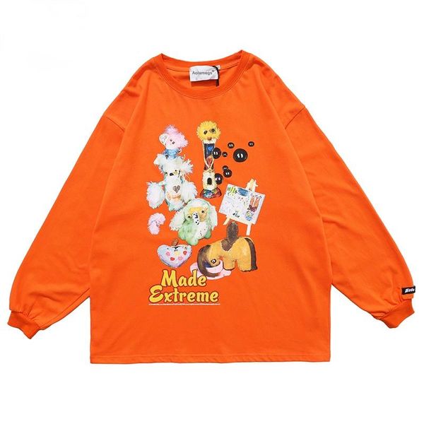 men's t-shirts t shirt cute animal dogs print vaporwave long sleeve shirts men baggy hip hop style tee streetwear, White;black
men's t-shirts t shirt cute animal dogs print vaporwave long sleeve shirts men baggy hip hop style tee streetwear, White;black