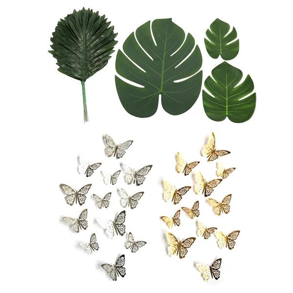 decorative flowers & wreaths 48pcs jungle beach theme decorations artificial palm leaves 24pcs 3d three-dimensional paper butterfly wall sti
decorative flowers & wreaths 48pcs jungle beach theme decorations artificial palm leaves 24pcs 3d three-dimensional paper butterfly wall sti
