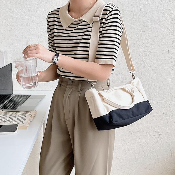 shoulder bags female student style fashion trend handbag casual one-shoulder messenger hit color stitching canvas bag
shoulder bags female student style fashion trend handbag casual one-shoulder messenger hit color stitching canvas bag