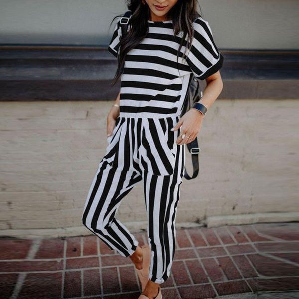 women's jumpsuits & rompers clothes 2021 women' s fashion casual striped short sleeve o-neck long jumpsuit drop, Black;white
women's jumpsuits & rompers clothes 2021 women' s fashion casual striped short sleeve o-neck long jumpsuit drop, Black;white