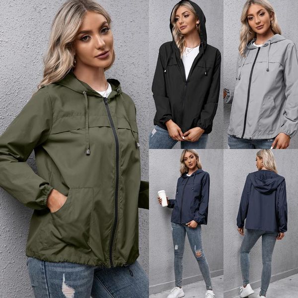 women's jackets woman jacket long sleeve hooded neck pockets zipper casual autumn spring sports cardigan, Black;brown
women's jackets woman jacket long sleeve hooded neck pockets zipper casual autumn spring sports cardigan, Black;brown