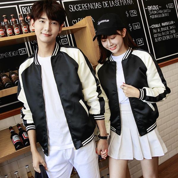 couple baseball jacket satin fabric mens and womens fashion clothing trends sweatshirt college sportswear lovers casual jackets men's, Black;brown
couple baseball jacket satin fabric mens and womens fashion clothing trends sweatshirt college sportswear lovers casual jackets men's, Black;brown