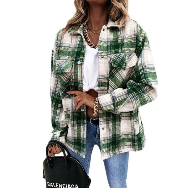 women's jackets women vintage plaid long sleeve shirt jacket autumn winter casual loose pocket turn down collar thick coat streetwear f, Black;brown
women's jackets women vintage plaid long sleeve shirt jacket autumn winter casual loose pocket turn down collar thick coat streetwear f, Black;brown