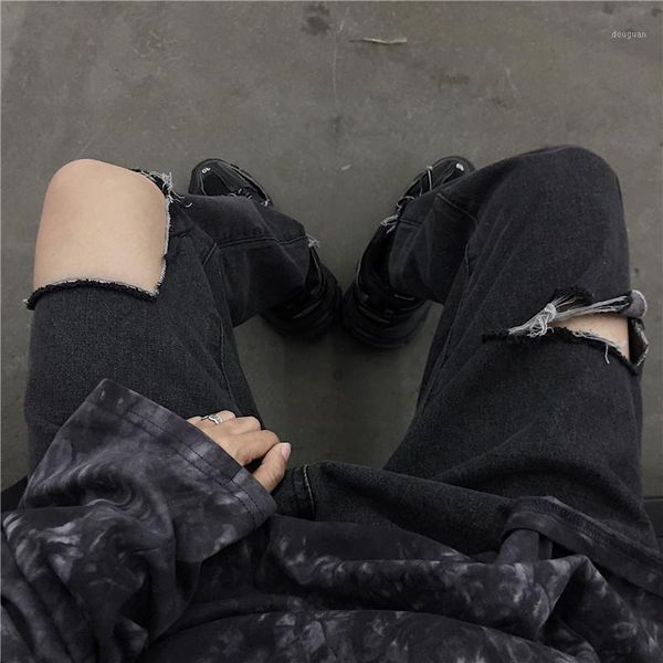 women's pants & capris harajuku's black vintage goth punk trousers fun hole korean ulzzang ins loose women casual fashion couple p, Black;white
women's pants & capris harajuku's black vintage goth punk trousers fun hole korean ulzzang ins loose women casual fashion couple p, Black;white