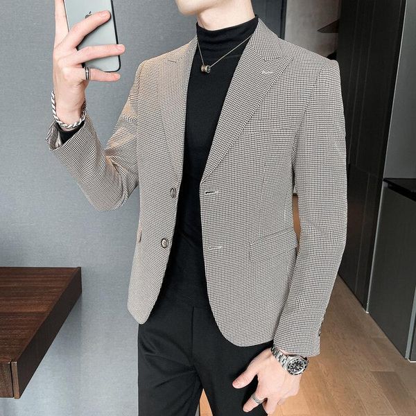 men's suits & blazers legible 2021 spring autumn casual mens slim fit jacket plaid man, White;black
men's suits & blazers legible 2021 spring autumn casual mens slim fit jacket plaid man, White;black