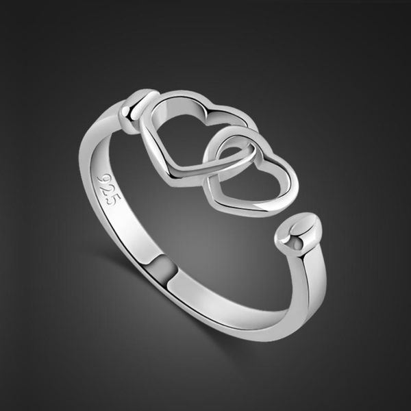 cluster rings fashion 100%925 sterling silver ring for women simple heart opening adjustable anillo bijoux fine jewelry gifts, Golden;silver
cluster rings fashion 100%925 sterling silver ring for women simple heart opening adjustable anillo bijoux fine jewelry gifts, Golden;silver