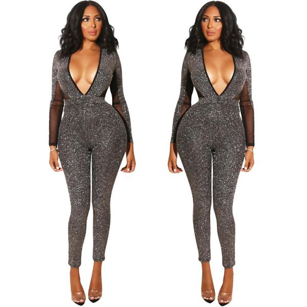 women's pants & capris wear autumn dew back shiny long-sleeved luxury tights v jumpsuit birthday party club dress trousers, Black;white
women's pants & capris wear autumn dew back shiny long-sleeved luxury tights v jumpsuit birthday party club dress trousers, Black;white