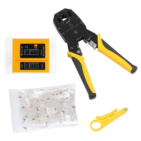 professional hand tool sets cable tester rj45 crimp kit crimper cat5e cat5 crimping with 100pcs connectors kits
professional hand tool sets cable tester rj45 crimp kit crimper cat5e cat5 crimping with 100pcs connectors kits