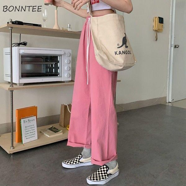 women's pants & capris women solid wide leg trousers elastic waistband lace up all-match female korean style autumn casual full-length, Black;white
women's pants & capris women solid wide leg trousers elastic waistband lace up all-match female korean style autumn casual full-length, Black;white