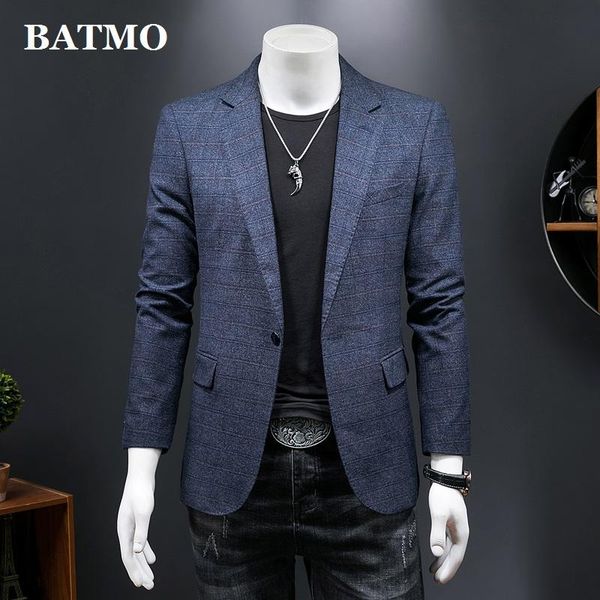 men's suits & blazers batmo 2021 arrival autumn casual plaid jackets men,male blue blazer,double slit plus-size s-5xl dx6834, White;black
men's suits & blazers batmo 2021 arrival autumn casual plaid jackets men,male blue blazer,double slit plus-size s-5xl dx6834, White;black