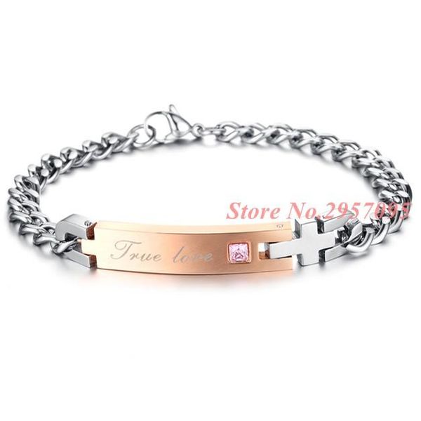 charm bracelets true love couple bracelet with crystal stainless steel pair cross for women men jewelry, Golden;silver
charm bracelets true love couple bracelet with crystal stainless steel pair cross for women men jewelry, Golden;silver