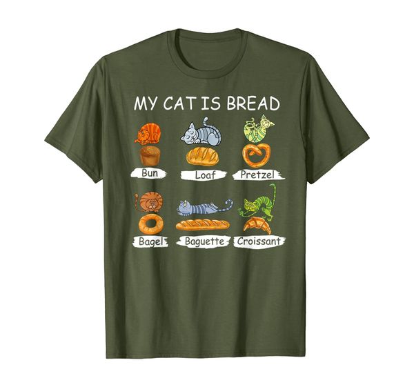 my cat is bread i love bread also cat my favorites in life t-shirt, White;black
my cat is bread i love bread also cat my favorites in life t-shirt, White;black