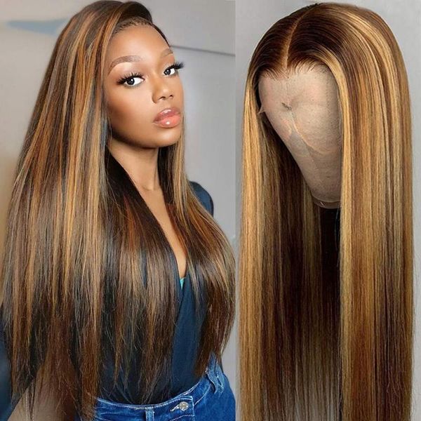 lace wigs 4/27 highlight wig honey blonde ombre straight human hair front brazilian transparent frontal, Black;brown
lace wigs 4/27 highlight wig honey blonde ombre straight human hair front brazilian transparent frontal, Black;brown