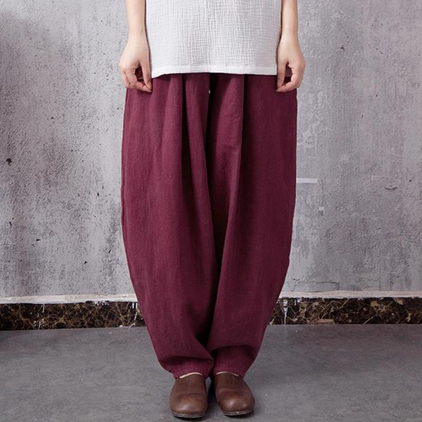 women's pants & capris autumn winter women trousers elastic high waist loose large solid cotton linen harem casual vintage oversized, Black;white
women's pants & capris autumn winter women trousers elastic high waist loose large solid cotton linen harem casual vintage oversized, Black;white