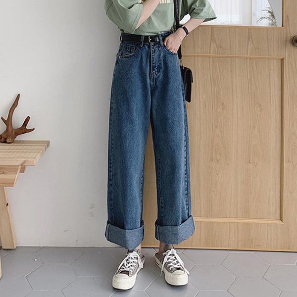 women's jeans casual high waist loose women denim streetwear vintage long wide leg pants female trousers capris 2021, Blue
women's jeans casual high waist loose women denim streetwear vintage long wide leg pants female trousers capris 2021, Blue
