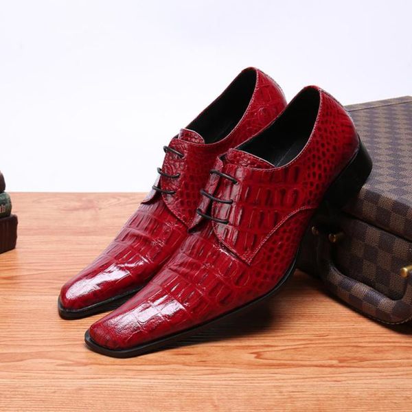 dress shoes fashionable square head leather lace up bright casual men's personality low business wedding, Black
dress shoes fashionable square head leather lace up bright casual men's personality low business wedding, Black