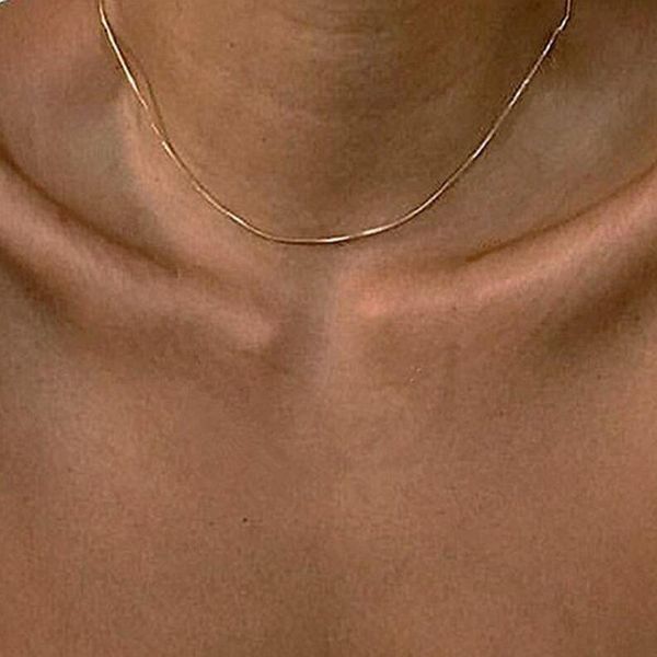chokers kpop women neck chain gold color choker necklace thin on the minimalist pendant jewelry 2021 collar for girl, Golden;silver
chokers kpop women neck chain gold color choker necklace thin on the minimalist pendant jewelry 2021 collar for girl, Golden;silver