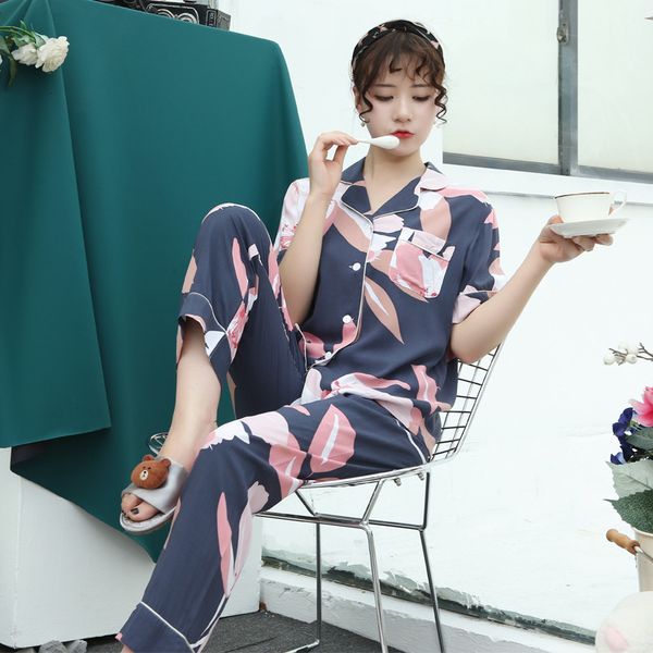 women's shorts print fashion pajamas short-sleeved suit loose cardigan thin pyjamas artificial cotton silk sleepwear iu3f, White;black
women's shorts print fashion pajamas short-sleeved suit loose cardigan thin pyjamas artificial cotton silk sleepwear iu3f, White;black