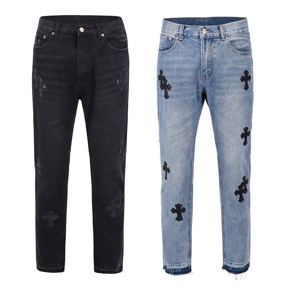 jeans kanye of gaojie, the same style raw edge washing, old cross, skin pasted men's fashion brand slim leggings, Blue
jeans kanye of gaojie, the same style raw edge washing, old cross, skin pasted men's fashion brand slim leggings, Blue