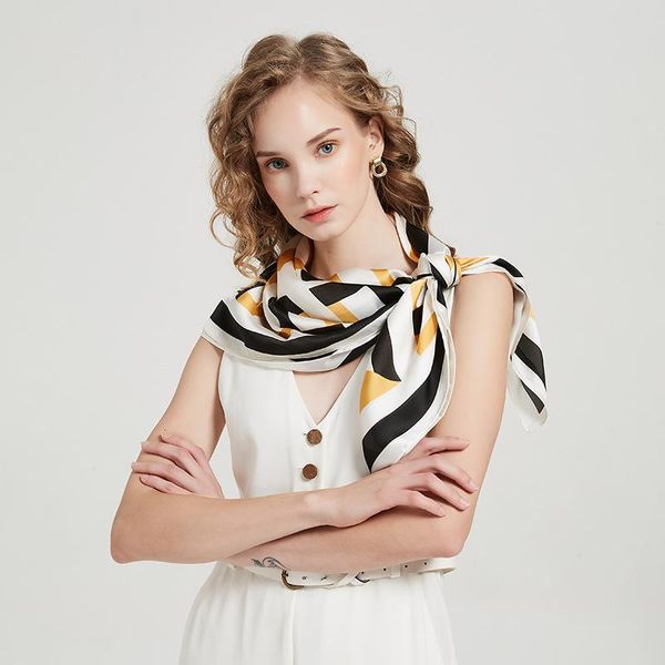 scarves summer ins silk women satin imitation geometric letters yellow scarf, Blue;gray
scarves summer ins silk women satin imitation geometric letters yellow scarf, Blue;gray