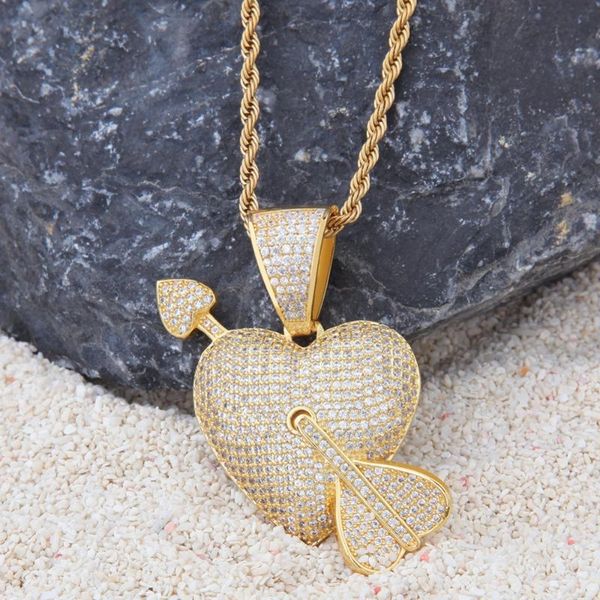 pendant necklaces men hip hop an arrow through a heart shape pave setting zircon fashion charm necklace hiphop jewelry, Silver
pendant necklaces men hip hop an arrow through a heart shape pave setting zircon fashion charm necklace hiphop jewelry, Silver