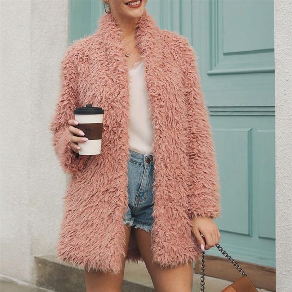 women's jackets womens jacket warm faux fur coat solid turn down collar outerwear lady winter short overcoat 2021 female feminino plush, Black;brown
women's jackets womens jacket warm faux fur coat solid turn down collar outerwear lady winter short overcoat 2021 female feminino plush, Black;brown