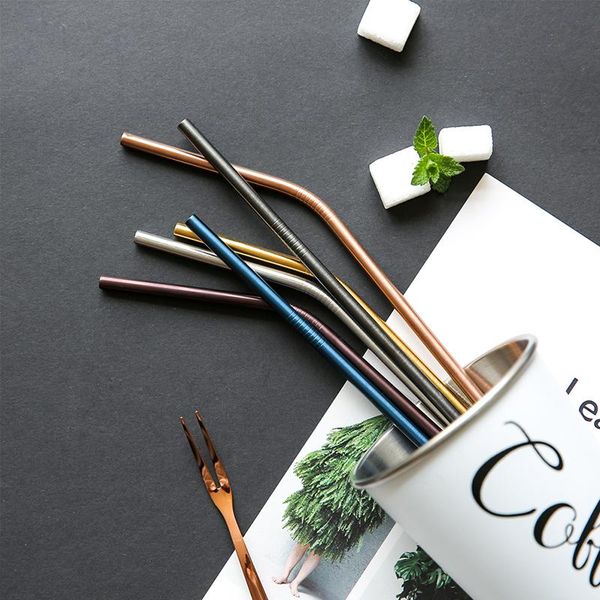 drinking straws 2/8 pcs reusable metal straw stainless steel sturdy bent straight drinks with cleaner brush party bar accessory
drinking straws 2/8 pcs reusable metal straw stainless steel sturdy bent straight drinks with cleaner brush party bar accessory