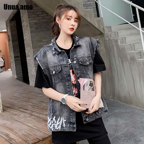 women's vests unua amo 2021 denim vest black spring loose fit letter print single-breasted waistcoat sleeveless jeans jackets female, Black;white
women's vests unua amo 2021 denim vest black spring loose fit letter print single-breasted waistcoat sleeveless jeans jackets female, Black;white