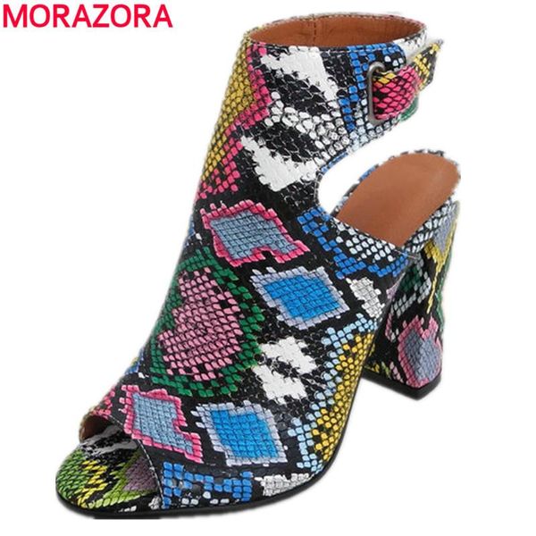 sandals morazora 2021 colors snake printed women peep toe thick heels summer ladies wedding shoes, Black
sandals morazora 2021 colors snake printed women peep toe thick heels summer ladies wedding shoes, Black