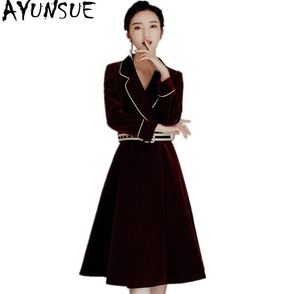 casual dresses ayunsue 2021 vintage autumn winter dress women elegant velvet female evening party vestido longo wyq1064, Black;gray
casual dresses ayunsue 2021 vintage autumn winter dress women elegant velvet female evening party vestido longo wyq1064, Black;gray
