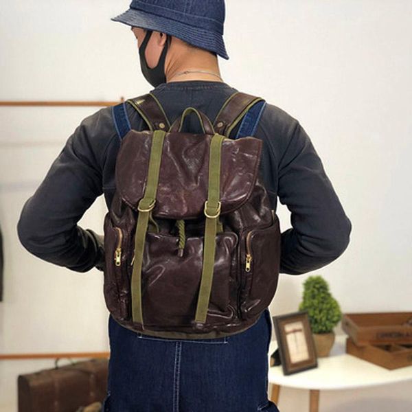 backpack original couple student head layer vegetable tanned cowhide men's leather retro trend
backpack original couple student head layer vegetable tanned cowhide men's leather retro trend