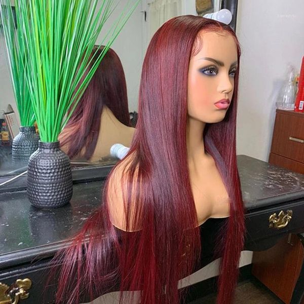 preplucked wine red color wigs long silky straight with baby hair transparent 13*6 lace wig part human for women1, Black;brown
preplucked wine red color wigs long silky straight with baby hair transparent 13*6 lace wig part human for women1, Black;brown