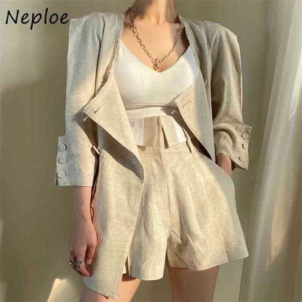 work style ol 2 pcs women set o neck long sleeve double breast jacket + high waist hip straight shorts solid suit spring 210422, White
work style ol 2 pcs women set o neck long sleeve double breast jacket + high waist hip straight shorts solid suit spring 210422, White