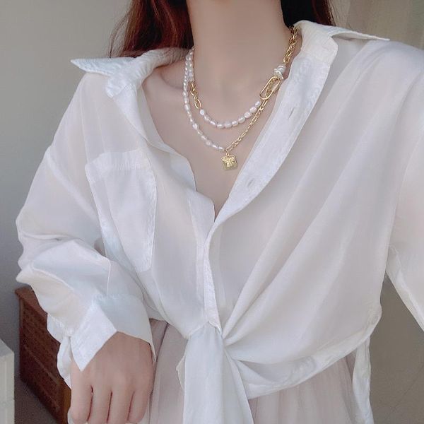chains 2021 fashion brand jewelry elegant freshwater pearl pendant&necklaces for women delicate flower charm choker necklaces, Silver
chains 2021 fashion brand jewelry elegant freshwater pearl pendant&necklaces for women delicate flower charm choker necklaces, Silver
