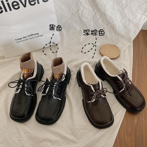small leather shoes women plus velvet all-match british style 2021 winter warm retro cotton 2.5 cm heel height dress, Black
small leather shoes women plus velvet all-match british style 2021 winter warm retro cotton 2.5 cm heel height dress, Black