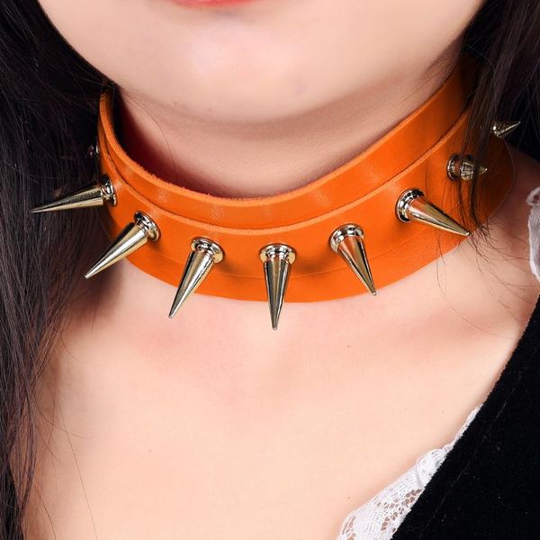 chains gothic pendant jewelry for women birthday party gift necklace choker punk style round spike collar, Silver
chains gothic pendant jewelry for women birthday party gift necklace choker punk style round spike collar, Silver