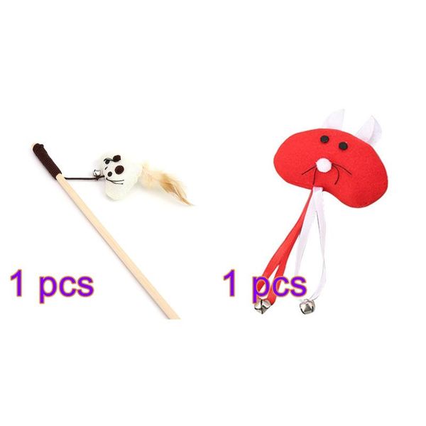 cat toys 2pcs toy pet teaser wand interactive bell mouse faux feather with funny chew for cats kitten 
cat toys 2pcs toy pet teaser wand interactive bell mouse faux feather with funny chew for cats kitten