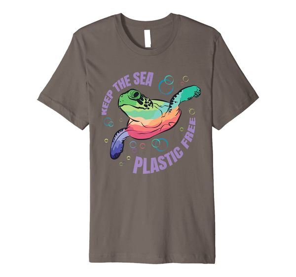 Keep The Sea Plastic Free Graphic Turtle Premium T-Shirt, Mainly pictures