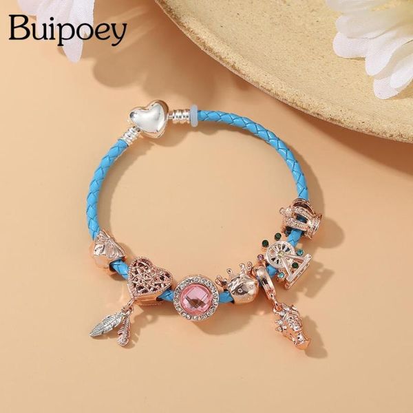 charm bracelets buipoey pink crystal beads rose gold goddess crown blue leather for women braided rope, Golden;silver
charm bracelets buipoey pink crystal beads rose gold goddess crown blue leather for women braided rope, Golden;silver