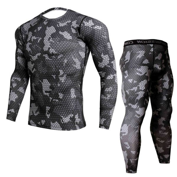 tracksuit long sleeve tights men's sports suit quick drying fitness running training elastic compression clothes, Gray
tracksuit long sleeve tights men's sports suit quick drying fitness running training elastic compression clothes, Gray