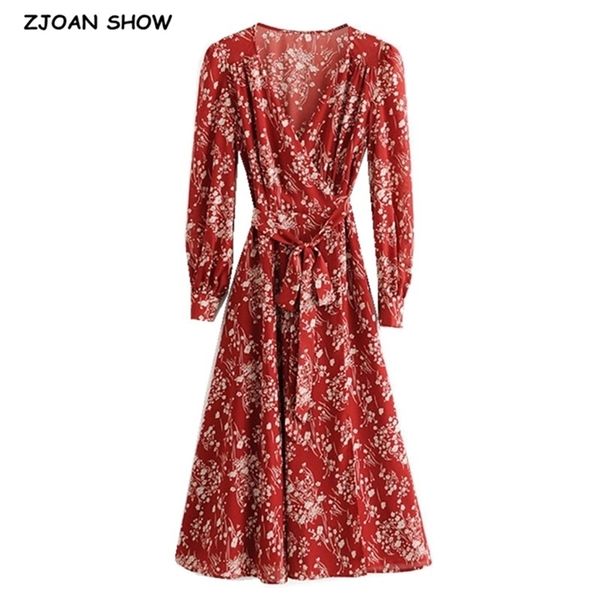 french cross v neck mono floral print wrap dress red woman elegant tie bow sashes slit slim long sleeve midi tea dresses 210429, Black;gray
french cross v neck mono floral print wrap dress red woman elegant tie bow sashes slit slim long sleeve midi tea dresses 210429, Black;gray
