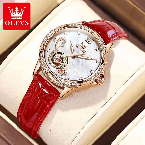 olevs new fashion casual women automatic mechanical breathing leather band bracelet 30m waterproof lighting clocks 6656, Slivery;brown
olevs new fashion casual women automatic mechanical breathing leather band bracelet 30m waterproof lighting clocks 6656, Slivery;brown
