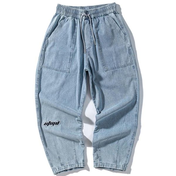 men's jeans lacible hip hop embroidered washed denim pants men streetwear harajuku vintage trousers harem man loose, Blue
men's jeans lacible hip hop embroidered washed denim pants men streetwear harajuku vintage trousers harem man loose, Blue