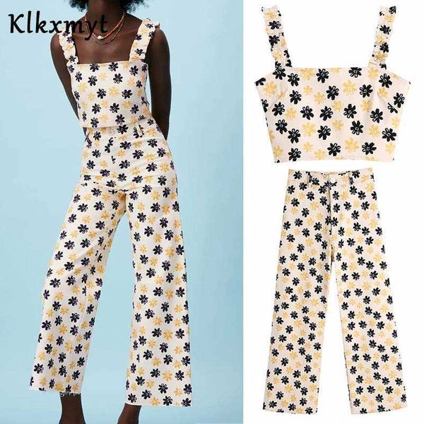 klkxmyt za two piece set women fashion floral print crop woman tracksuits high waist trouser female casual pant sets 210527, White
klkxmyt za two piece set women fashion floral print crop woman tracksuits high waist trouser female casual pant sets 210527, White
