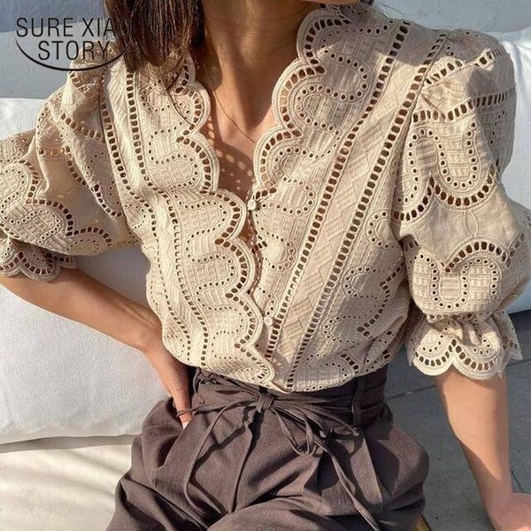 women's blouses & shirts korean chic crocheted hollow shirt fashion v-neck short sleeve slim waist design lace women lace-up 15352, White
women's blouses & shirts korean chic crocheted hollow shirt fashion v-neck short sleeve slim waist design lace women lace-up 15352, White