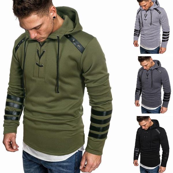 men's hoodies & sweatshirts patchwork casual men hoody long sleeves hip streetwear male fashion leather hoodie autumn spring, Black
men's hoodies & sweatshirts patchwork casual men hoody long sleeves hip streetwear male fashion leather hoodie autumn spring, Black