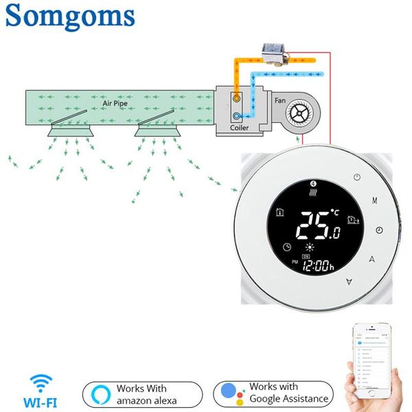 smart home control wifi touch thermostat temperature controller for 2/4 pipe central air conditioner 3 speed fan coil unit
smart home control wifi touch thermostat temperature controller for 2/4 pipe central air conditioner 3 speed fan coil unit