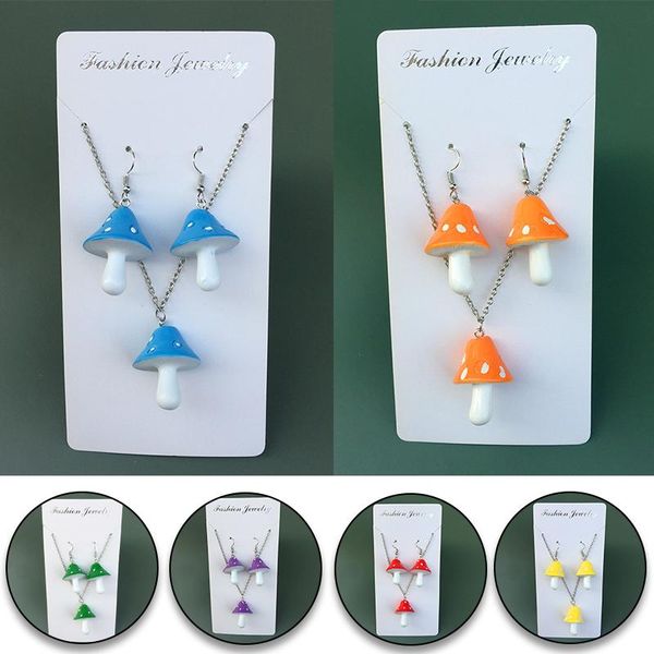 earrings & necklace fashion women sweet fresh handmade simulation mushroom long pendant and earring set jewelry accessories gifts wholesale, Silver
earrings & necklace fashion women sweet fresh handmade simulation mushroom long pendant and earring set jewelry accessories gifts wholesale, Silver